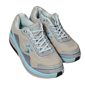 Gravity Defyer gdefy VersoShock Athletic Walking Shoes Tan Blue Womens 10